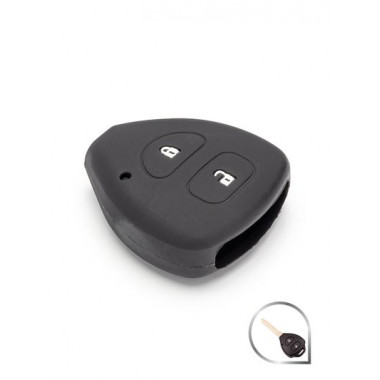 чехол для ШТАТ КЛЮЧА СИЛИКОН 909 TOYOTA Corolla, RAV4, VIOS, Yaris (СМАРТ)  Размер 40х45 мм