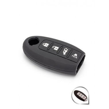 чехол для ШТАТ КЛЮЧА СИЛИКОН 916 Nissan TEANA,LIVINA,TIIDA,VERSA,QASHQAI,NEW SUNNY (СМАРТ, 4 КНОПКИ) Размер 40х68мм
