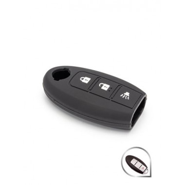 чехол для ШТАТ КЛЮЧА СИЛИКОН 917 Nissan TEANA,LIVINA,TIIDA,VERSA,QASHQAI,NEW SUNNY (СМАРТ, 3 КНОПКИ) Размер 37х66мм
