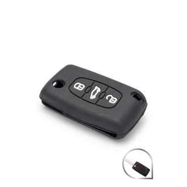 чехол для ШТАТ КЛЮЧА СИЛИКОН 937 Citroen C-QUATRE, C-Triomphe, C4, C5  (Sedan) (ВЫКИДНОЙ, 3 КНОПКИ) Размер 35х65мм