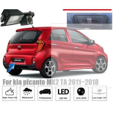 Рамка под камеру заднего вида для Kia Picanto II(11-17) / Soul I,II (08-19) / i30 I(07-11)Разм.96мм*33мм №HS-8071