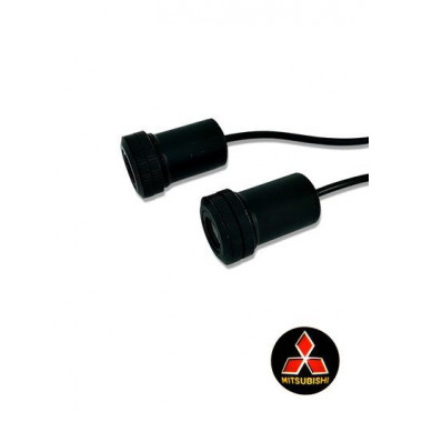 Штатная подсветка дверей с логотипом Mitsubishi Pajero (08-16) №PMC-PJL
