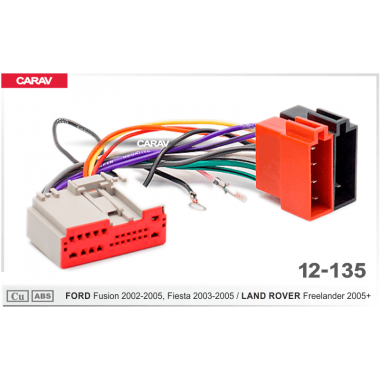 Переходник для магнитол штатный ISO (CARAV 12-135) FORD Fusion 2002-2005, Fiesta 2003-2005 / LAND ROVER Freelander 2005+