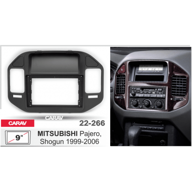 Переходная рамка 2DIN 9 дюймов (CARAV 22-266) MITSUBISHI Pajero Разм. 230/220 x130