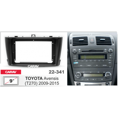 Переходная рамка 2DIN 9 дюймов (CARAV 22-341) TOYOTA Avensis (T270) 2009-15  Разм. 230/220 x130