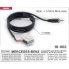 Кабель AUX (CARAV 18-002) MERCEDES-BENZ 2004+ (Comand APS with NTG2 / MF2540 / AUDIO 20, 30, 50 APS / AUDIO AC289) 12pin -> 3.5mm mini-jack)