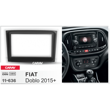 Переходная рамка 2DIN 7 дюймов (CARAV 11-636) FIAT Doblo 2015+  Разм. 173x98/178x102