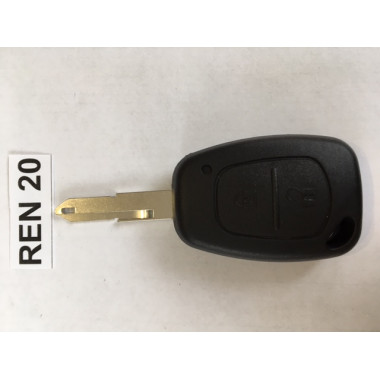 Ключ с платой прямой (REN20)  RENAULT чип 7946, (частота 433), лезвие NE73, 2 кнопки