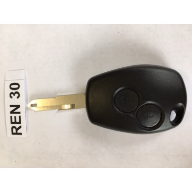 Ключ с платой прямой (REN30)  RENAULT ТИП2 чип 7946, (частота 433), лезвие NE73, 2 кнопки