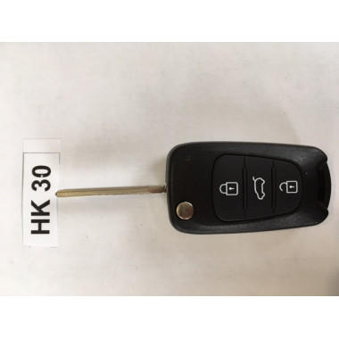 Ключ с платой выкидной (HK30) HYUNDAI тип 2 чип ID46, (частота 433), лезвие TOY40, 3 кнопки