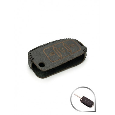чехол для ШТАТ КЛЮЧА КОЖА 515 Volkswagen BORA,PASSAT,Golf,Polo,LAVIDA,Tiguan,Touran ,Touareg (ВЫКИДНОЙ) Размер 35х70мм