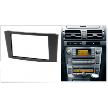 Переходная рамка 2DIN 7 дюймов (№11-2213/11-108) для TOYOTA Avensis 2002-2008 Black  Разм.173x98/178x102