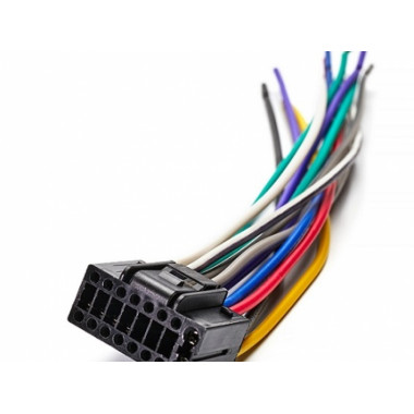 Кабель для ГУ Kenwood DPX-; KDC-; KMD-; KRC-; PS-; Z-series / JVC KD-; KS-series 16-pin 22*10 (CARAV 15-003)